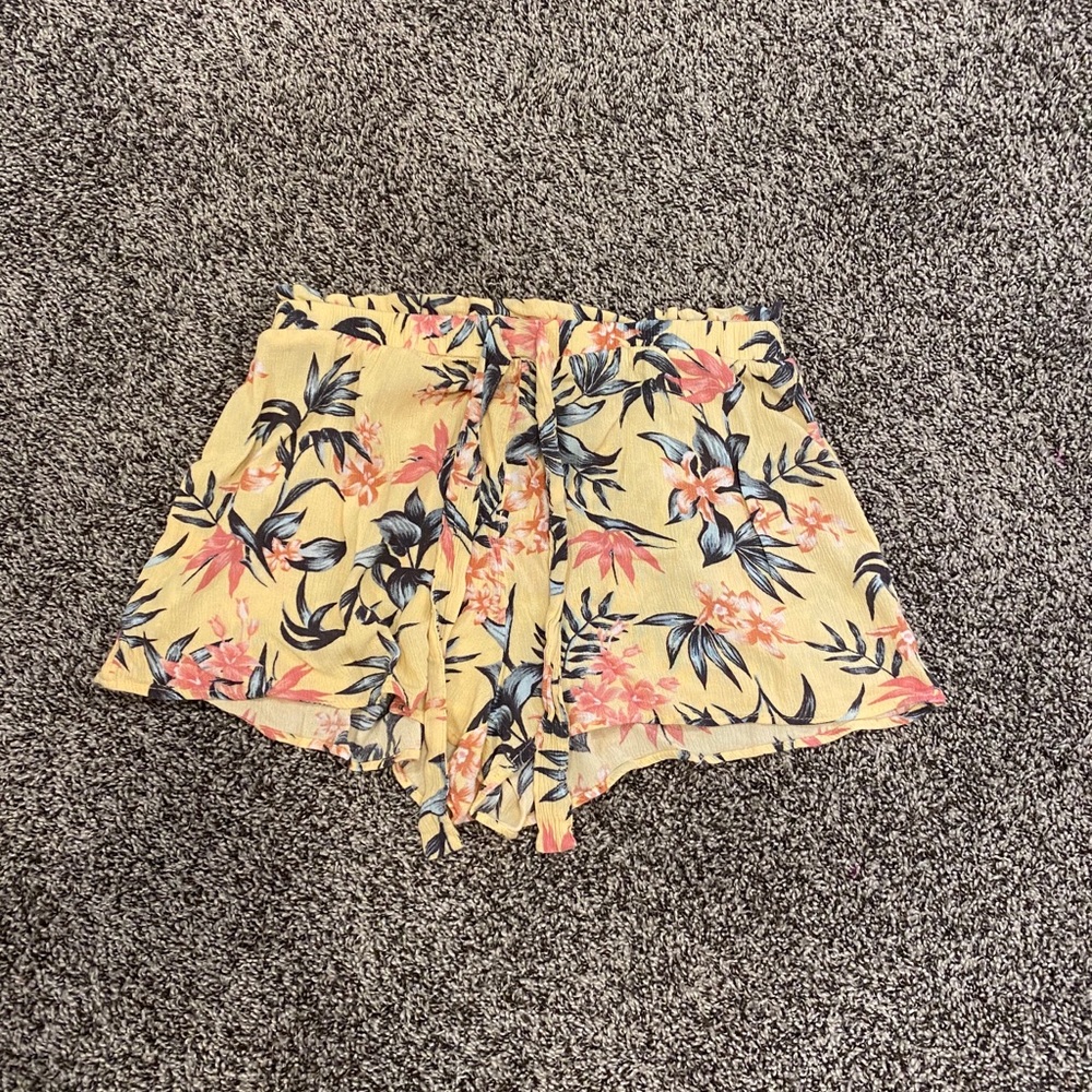 H&M Floral Paper Bag Shorts